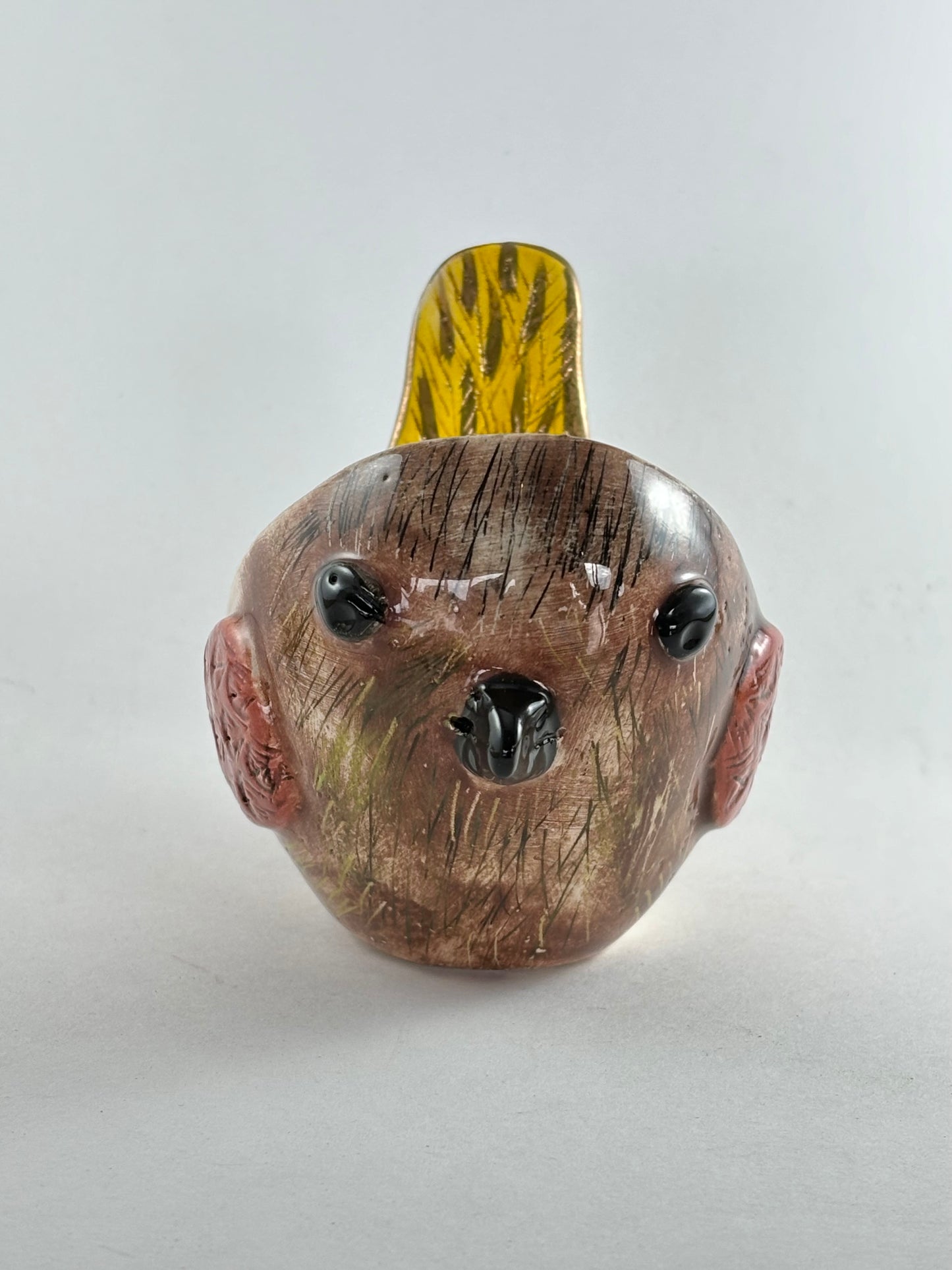 Mauritius Fody (Female) Ceramic Bird