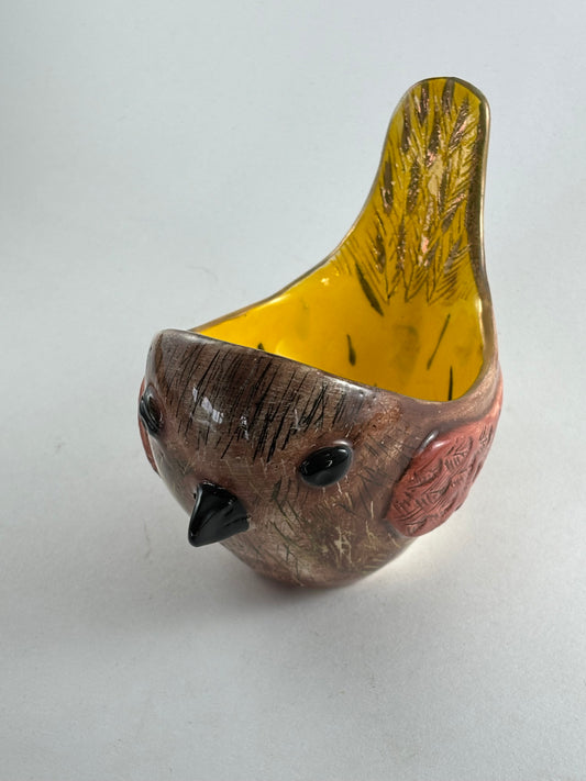 Mauritius Fody (Female) Ceramic Bird