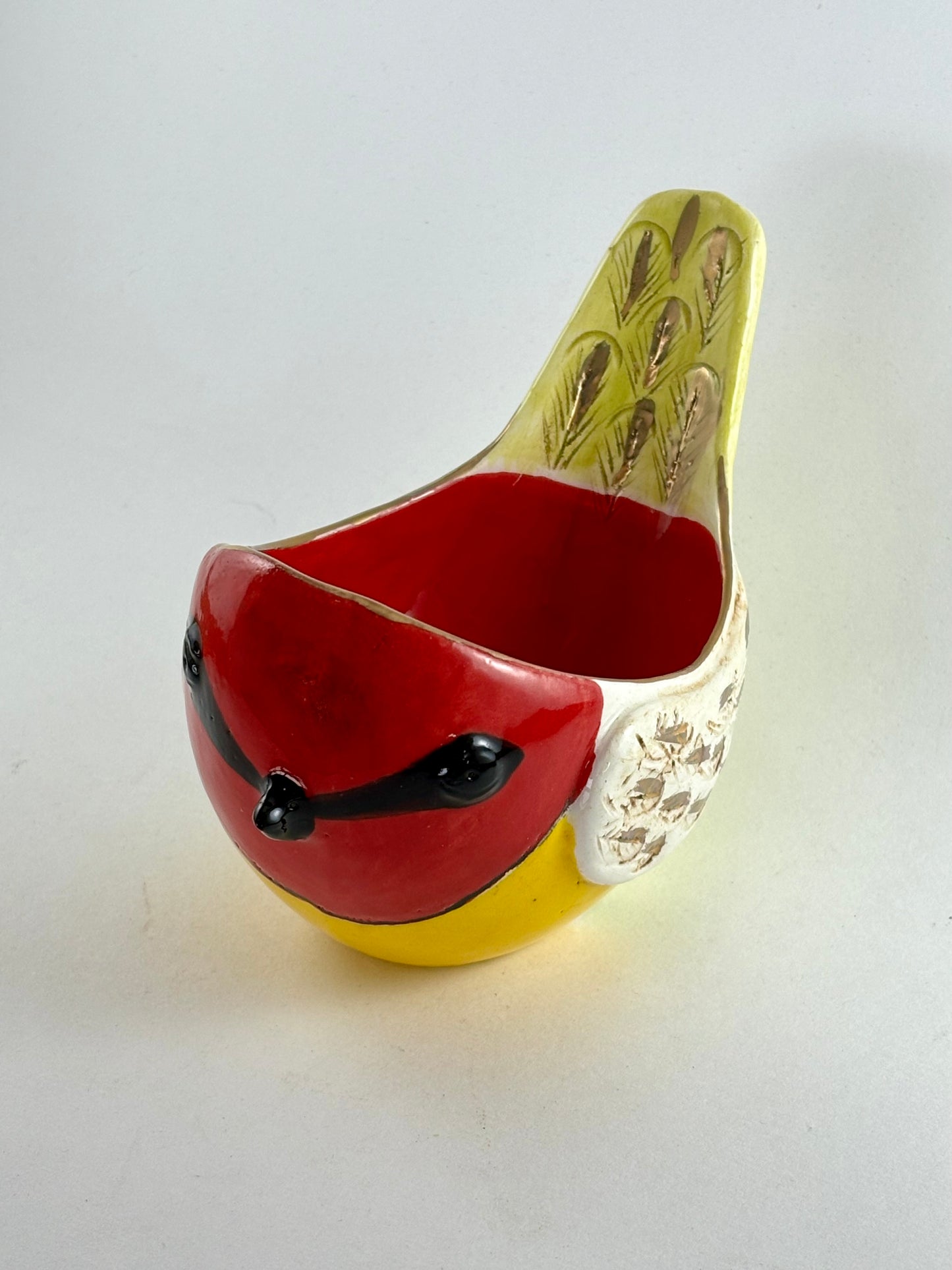 Mauritian Fody (Male) Ceramic Bird