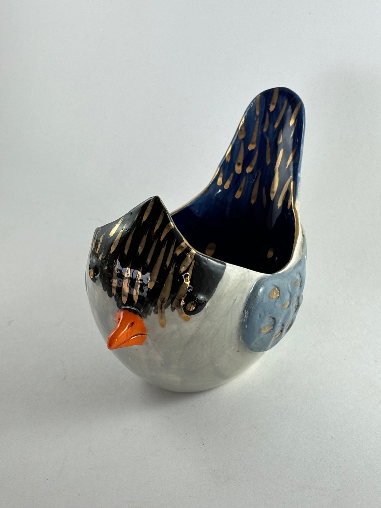 Mauritius Black Bulbul Ceramic Bird