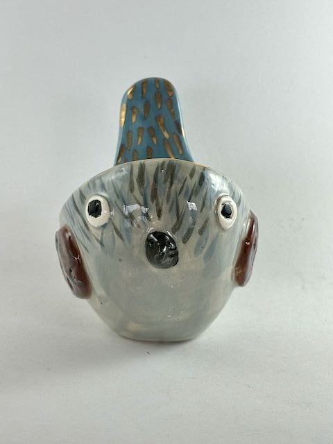 Mauritius Olive White Eye Ceramic Bird