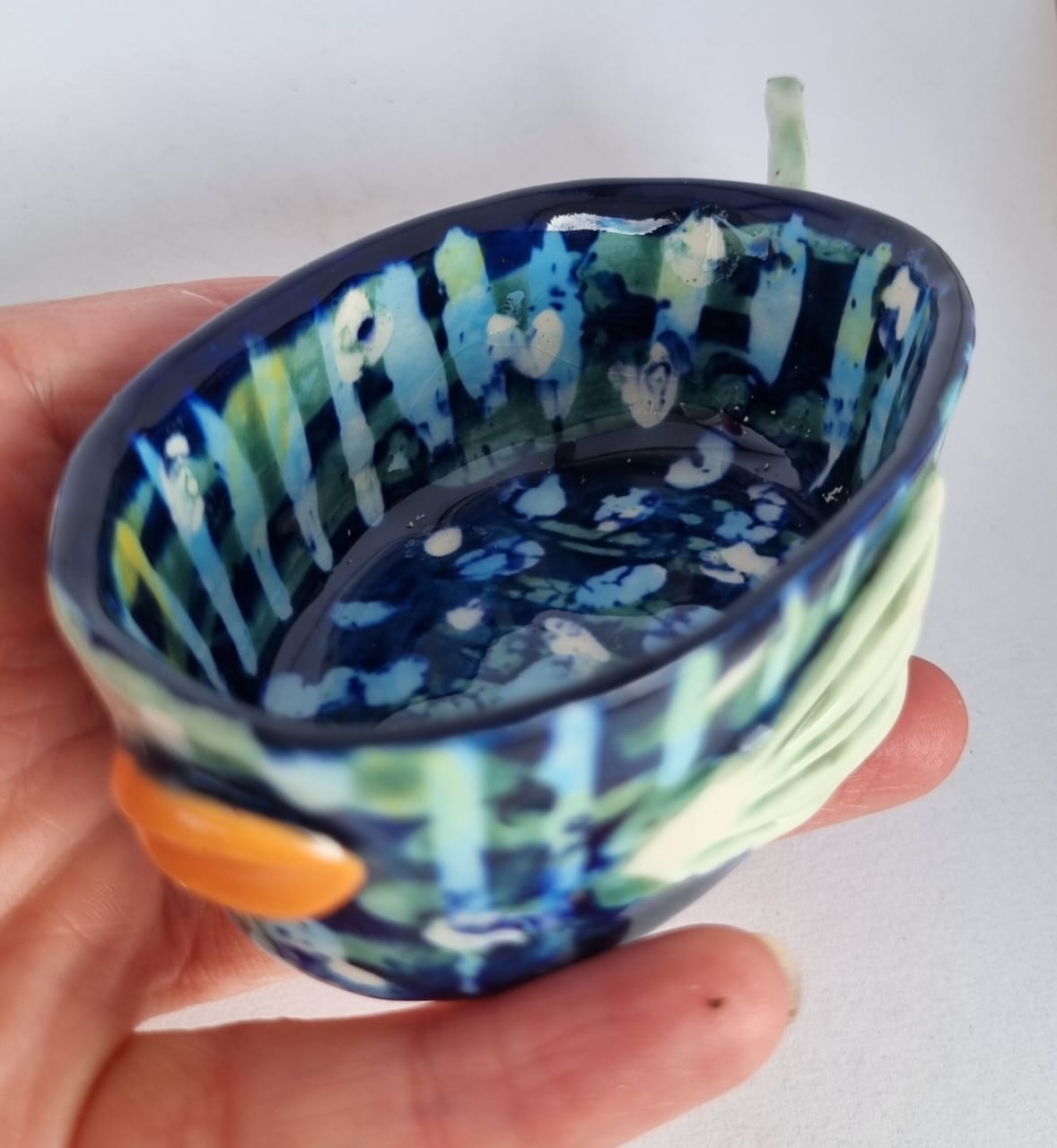 Fish Shaped Blue Ceramic Bowls (small)