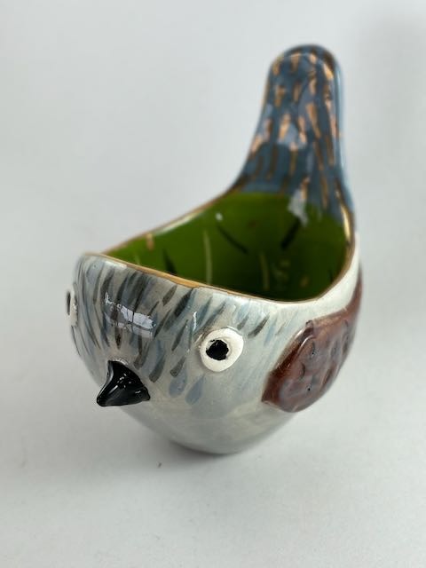 Mauritius Olive White Eye Ceramic Bird